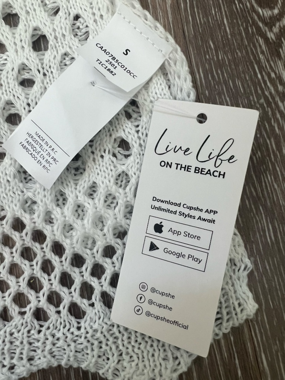 Cupshe White Crochet Swim Cover-Up Mini Dress - Picture 8 of 9